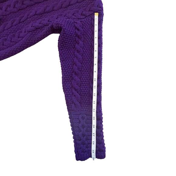 ARAN CRAFTS Hooded Long Cardigan Sweater S - Picture 10 of 14